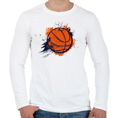 PRINTFASHION Kosárlabda  - Férfi hosszú ujjú póló - Fehér