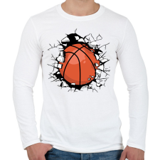 PRINTFASHION Kosárlabda - Férfi hosszú ujjú póló - Fehér férfi póló