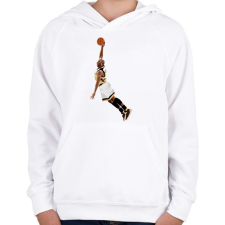 PRINTFASHION Kosárlabda - Gyerek kapucnis pulóver - Fehér gyerek pulóver, kardigán