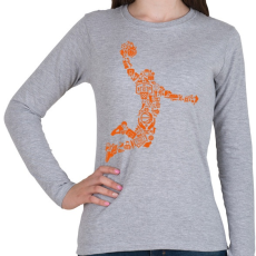 PRINTFASHION Kosárlabda játékos - Női hosszú ujjú póló - Sport szürke