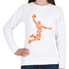PRINTFASHION Kosárlabda játékos - Női pulóver - Fehér