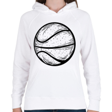 PRINTFASHION Kosárlabda - Női kapucnis pulóver - Fehér női pulóver, kardigán
