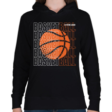 PRINTFASHION kosárlabda  - Női kapucnis pulóver - Fekete