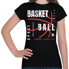 PRINTFASHION kosárlabda - Női póló - Fekete női póló