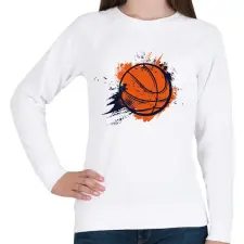 PRINTFASHION Kosárlabda  - Női pulóver - Fehér női pulóver, kardigán