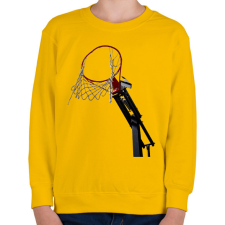 PRINTFASHION Kosárlabdapalánk - Gyerek pulóver - Sárga gyerek pulóver, kardigán