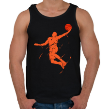PRINTFASHION Kosárlabdás - Férfi atléta - Fekete atléta, trikó