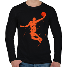 PRINTFASHION Kosárlabdás - Férfi hosszú ujjú póló - Fekete