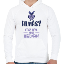 PRINTFASHION Kösz nem, már leszoktam - Férfi kapucnis pulóver - Fehér férfi pulóver, kardigán