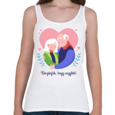 PRINTFASHION Köszönjük, hogy vagytok - Női atléta - Fehér