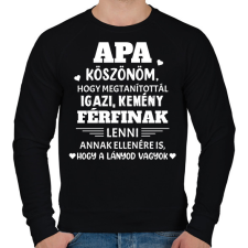 PRINTFASHION Köszönöm apa - fehér - Férfi pulóver - Fekete férfi pulóver, kardigán