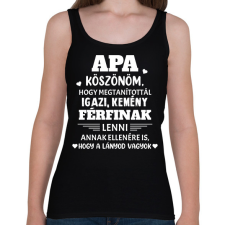 PRINTFASHION Köszönöm apa - fehér - Női atléta - Fekete női trikó