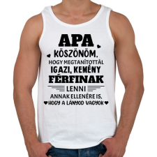 PRINTFASHION Köszönöm apa - fekete - Férfi atléta - Fehér atléta, trikó