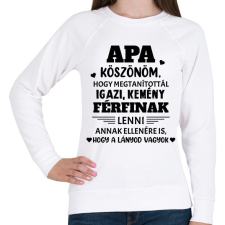 PRINTFASHION Köszönöm apa - fekete - Női pulóver - Fehér női pulóver, kardigán
