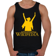 PRINTFASHION Köszönöm Wikipedia - Férfi atléta - Fekete