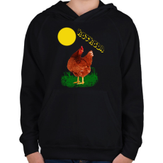 PRINTFASHION kotkoda - Gyerek kapucnis pulóver - Fekete