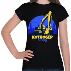 PRINTFASHION Kotrógép király - Női póló - Fekete