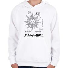 PRINTFASHION Közel engedlek - Gyerek kapucnis pulóver - Fehér gyerek pulóver, kardigán