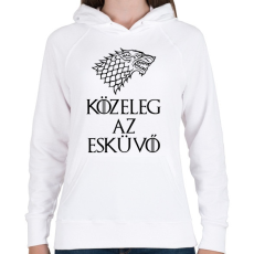 PRINTFASHION Közeleg az esküvő - Női kapucnis pulóver - Fehér