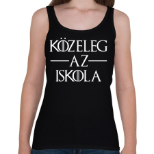 PRINTFASHION Közeleg az Iskola - Női atléta - Fekete női trikó