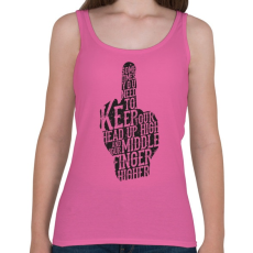 PRINTFASHION középső ujj - Női atléta - Rózsaszín