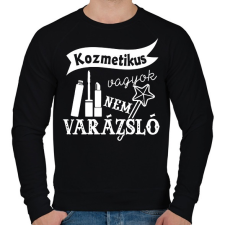 PRINTFASHION Kozmetikus - Férfi pulóver - Fekete férfi pulóver, kardigán