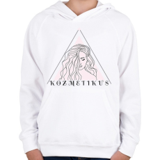 PRINTFASHION Kozmetikus minta - Gyerek kapucnis pulóver - Fehér