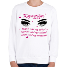 PRINTFASHION Kozmetikus vagyok - Gyerek pulóver - Fehér