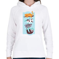 PRINTFASHION Közös hobbi - Női kapucnis pulóver - Fehér