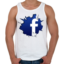 PRINTFASHION Közösségi háló - Férfi atléta - Fehér atléta, trikó