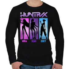 PRINTFASHION Kpop Demon hunters - Férfi hosszú ujjú póló - Fekete férfi póló