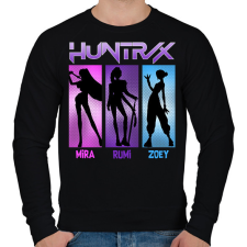 PRINTFASHION Kpop Demon hunters - Férfi pulóver - Fekete férfi pulóver, kardigán