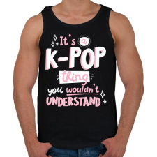 PRINTFASHION KPOP rajongó - Férfi atléta - Fekete atléta, trikó