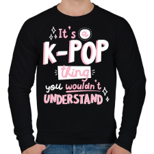 PRINTFASHION KPOP rajongó - Férfi pulóver - Fekete férfi pulóver, kardigán