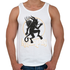 PRINTFASHION Krampusz virgács Mikulás helyett - Férfi atléta - Fehér