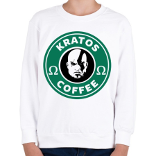 PRINTFASHION Kratos Coffee - Gyerek pulóver - Fehér gyerek póló