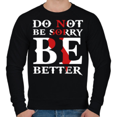 PRINTFASHION Kratos idézet - Férfi pulóver - Fekete