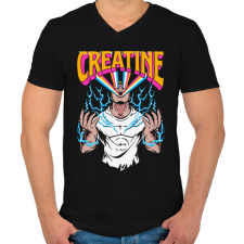 PRINTFASHION Kreatin - Férfi V-nyakú póló - Fekete férfi póló