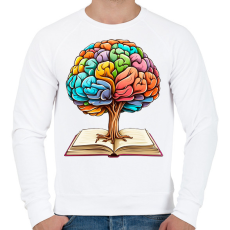 PRINTFASHION Kreatív agy - Férfi pulóver - Fehér