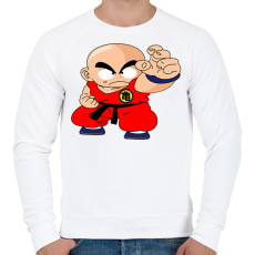 PRINTFASHION Krilin - Férfi pulóver - Fehér