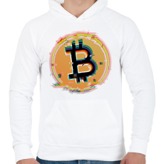 PRINTFASHION Kriptovaluta - Férfi kapucnis pulóver - Fehér