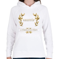 PRINTFASHION Kristóf - Női kapucnis pulóver - Fehér női pulóver, kardigán