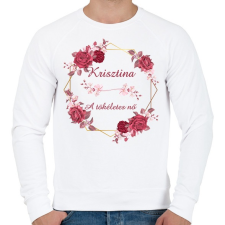 PRINTFASHION Krisztina - Férfi pulóver - Fehér férfi pulóver, kardigán