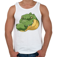 PRINTFASHION Krokodil - Férfi atléta - Fehér atléta, trikó