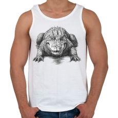 PRINTFASHION Krokodil - Férfi atléta - Fehér