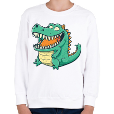 PRINTFASHION krokodil  - Gyerek pulóver - Fehér