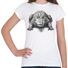 PRINTFASHION Krokodil - Női póló - Fehér női póló