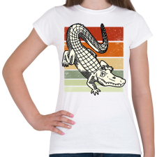 PRINTFASHION Krokodil - Női póló - Fehér női póló