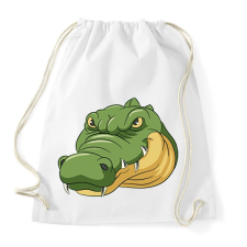 PRINTFASHION Krokodil - Sportzsák, Tornazsák - Fehér tornazsák