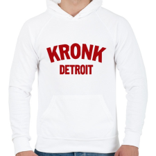 PRINTFASHION Kronk detroit - Férfi kapucnis pulóver - Fehér férfi pulóver, kardigán